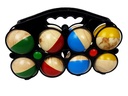Boule Set Holz: 8 Kugeln, 2 Zielbälle, Korb – Galeriebild 1, Artikelnummer 15537