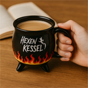 Hexenkessel Becher schwarz mit Farbwechsel aus Steingut 350 ml – Galeriebild 2, Artikelnummer 18304