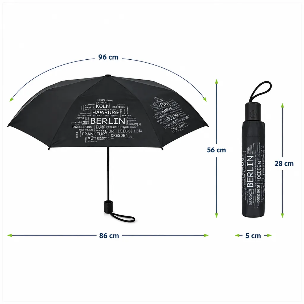 Teleskop Regenschirm Schirm Taschenschirm Städte Deutschland – Galeriebild 2, Artikelnummer 2290