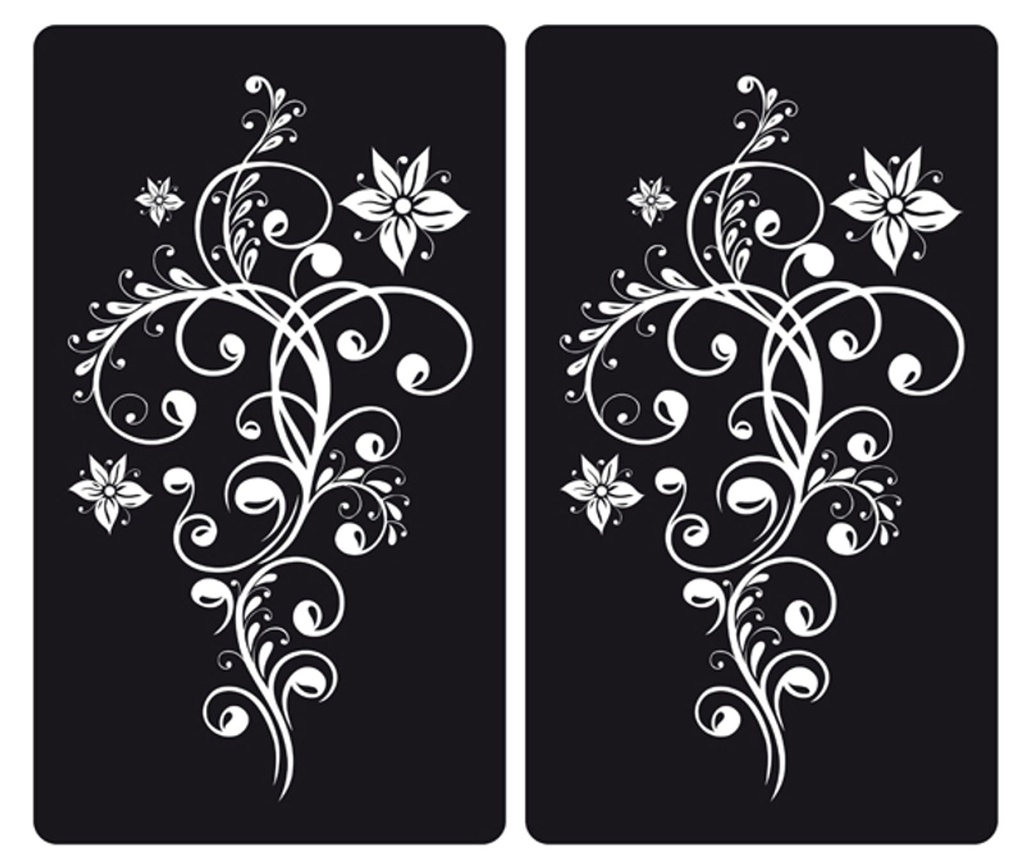 2x Herd Abdeckplatte Glas Schneidebrett schwarz – Galeriebild 1, Artikelnummer 1413