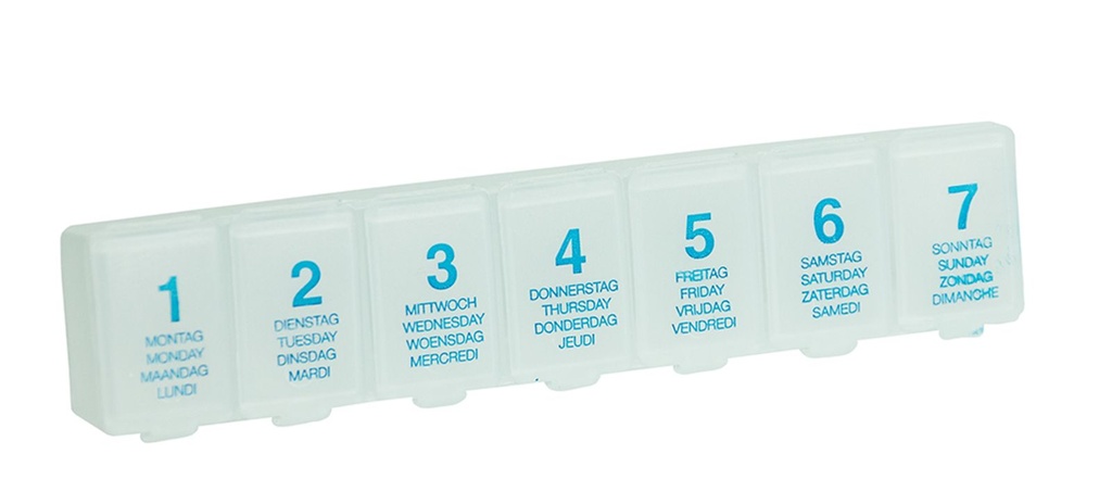 Pillenbox Pillendose Tablettendose Box Dose 7 Tage transparent