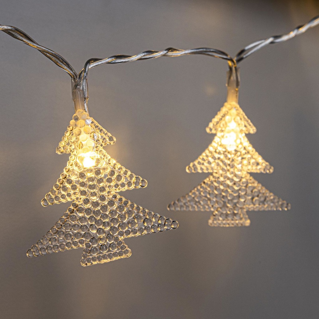 LED Lichterkette Tannenbaum mit 10 warmweißen LEDs Länge 90cm Innen – Galeriebild 2, Artikelnummer 18289