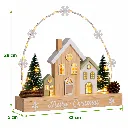 LED Weihnachtsstadt mit Gravur Merry Christmas – 35 warmweiße LEDs – Galeriebild 4, Artikelnummer 18316