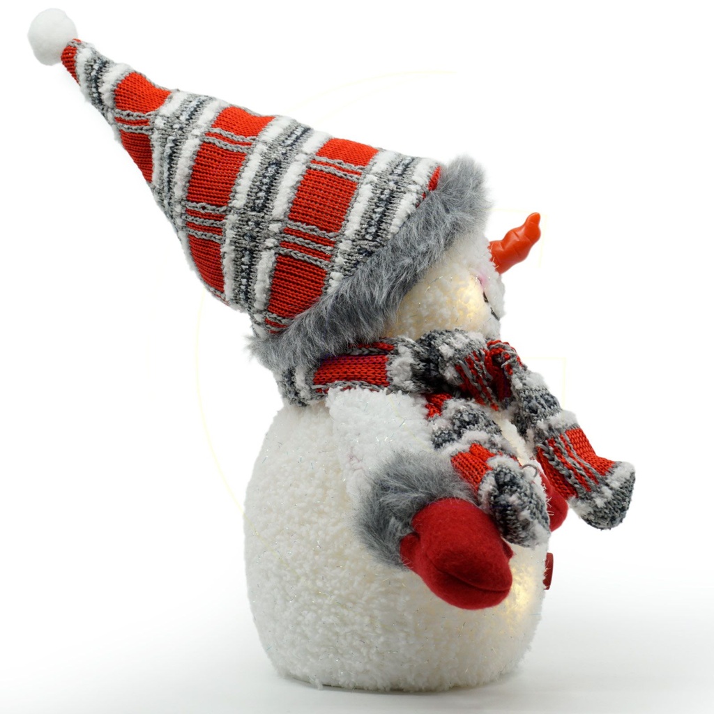 Schneemann LED Figur 28 cm Weihnachtsdeko batteriebetrieben Kunststoff – Galeriebild 6, Artikelnummer 8170