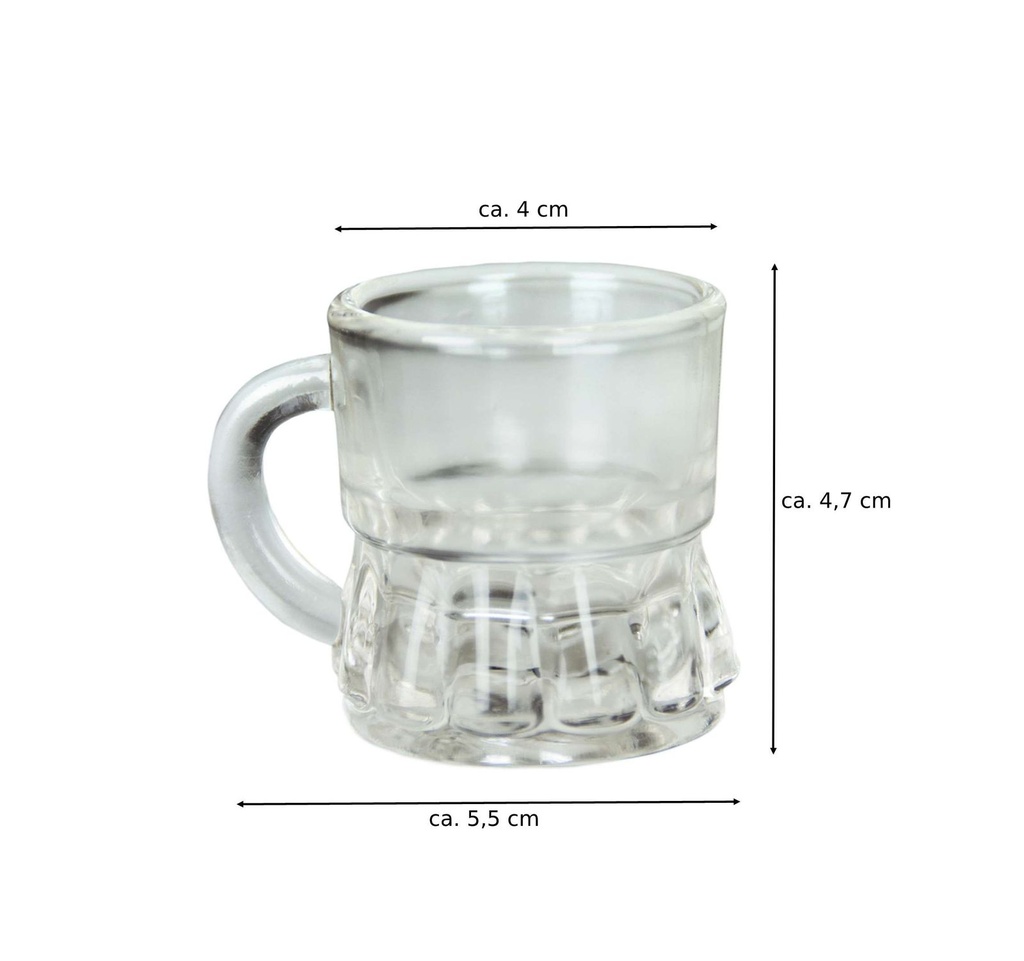 Schnapsglas Stamper Kurze Glas Henkel 2cl 12,24,48 Stk – Galeriebild 1
