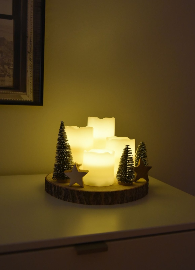 4 LED Echtwachskerzen flackernd mit Fernbedienung – Galeriebild 3, Artikelnummer 13164
