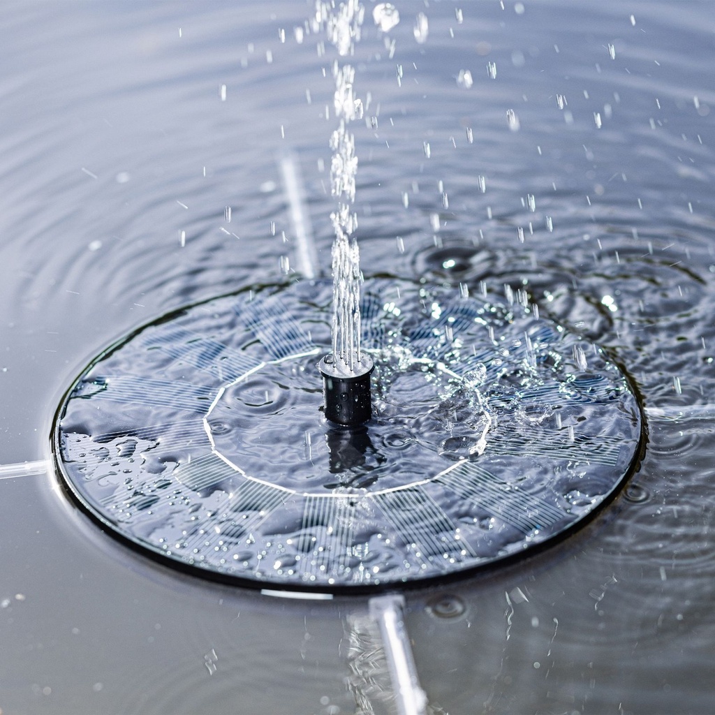 Solar Springbrunnen Ø 16 cm mit 7 verschiedene Düsen – Galeriebild 3, Artikelnummer 17287