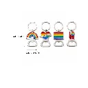 Flaschenöffner Schlüsselanhänger 4er Set Pride Metall 8 cm – Galeriebild 1, Artikelnummer 18437