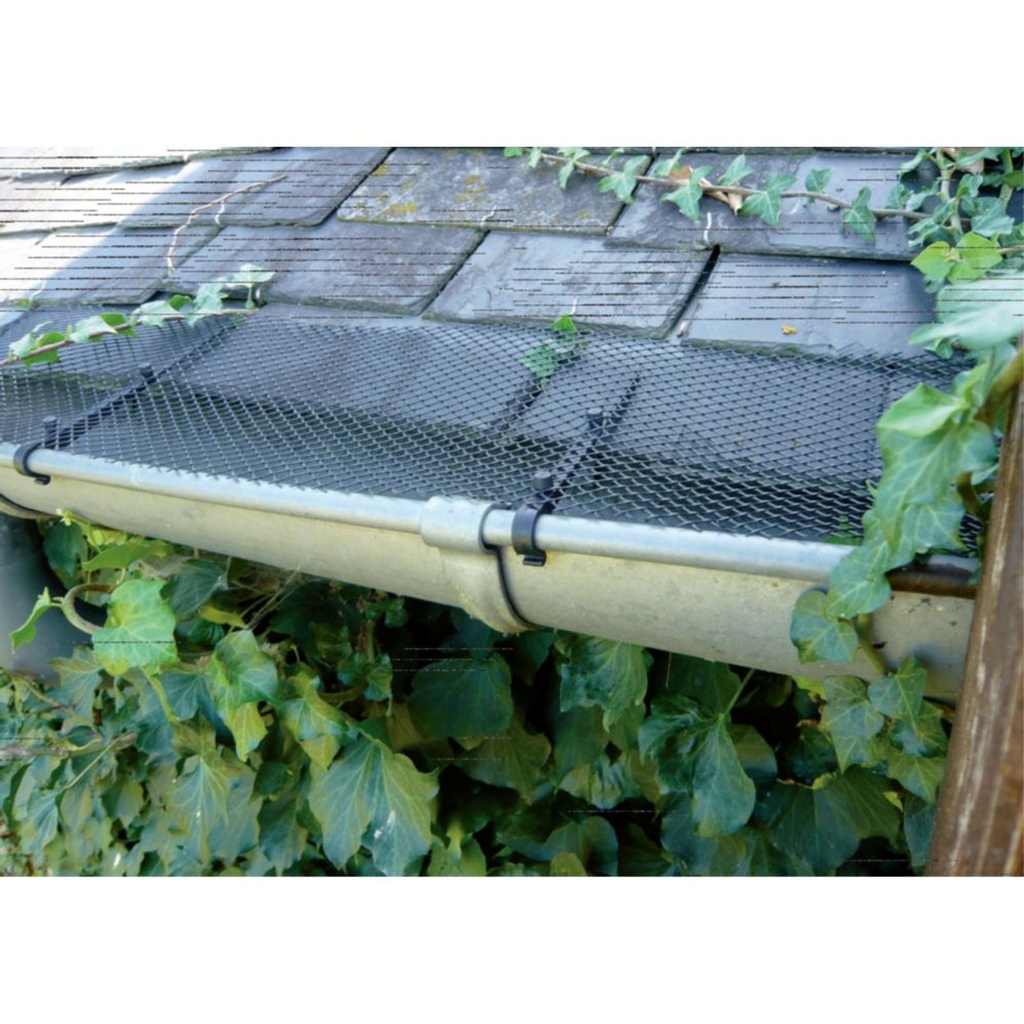 Dachrinnenschutz für RG 80 100 125 mit 16 Clips Kunststoff schwarz – Galeriebild 2, Artikelnummer 17513