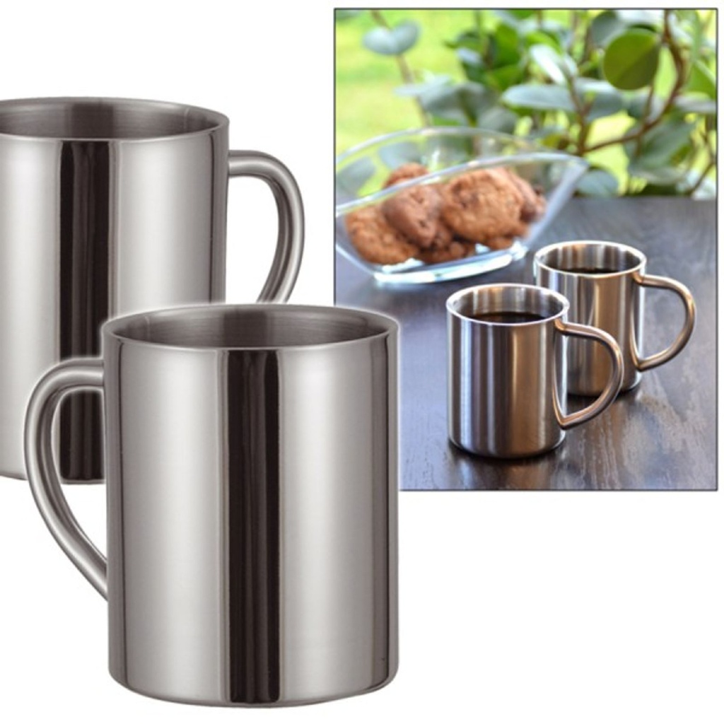 Edelstahl Trinkbecher Thermobecher Doppelwandig 2er Set – Galeriebild 1, Artikelnummer 3587
