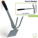 5-tlg. Gartenwerkzeug Set Harke Hacke Kralle Stahl – Galeriebild 7, Artikelnummer 17028