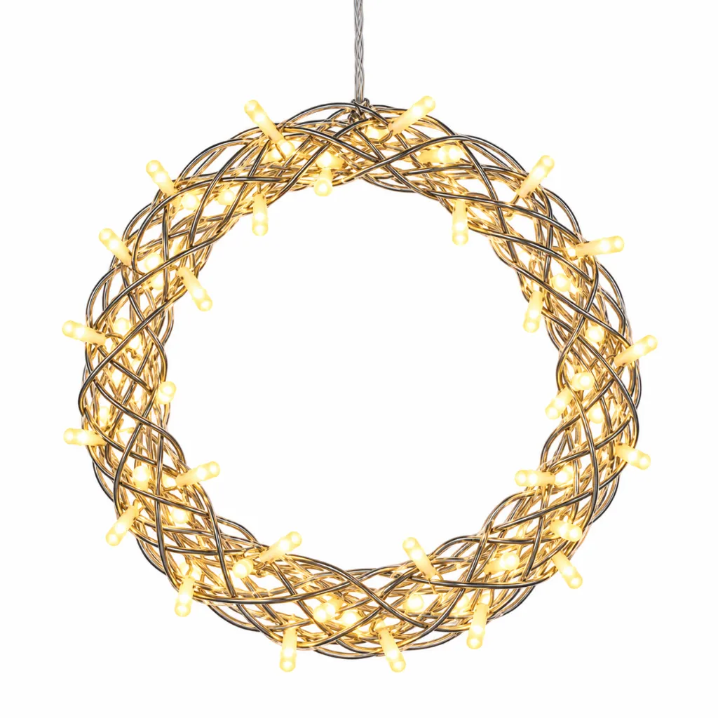 Metall Kranz mit 40 LEDs ca. Ø 30 cm – Galeriebild 1, Artikelnummer 18521