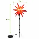 LED Gartenstecker PVC Stern, rot dia: 35 cm, Höhe: 90 cm – Galeriebild 1, Artikelnummer 18514