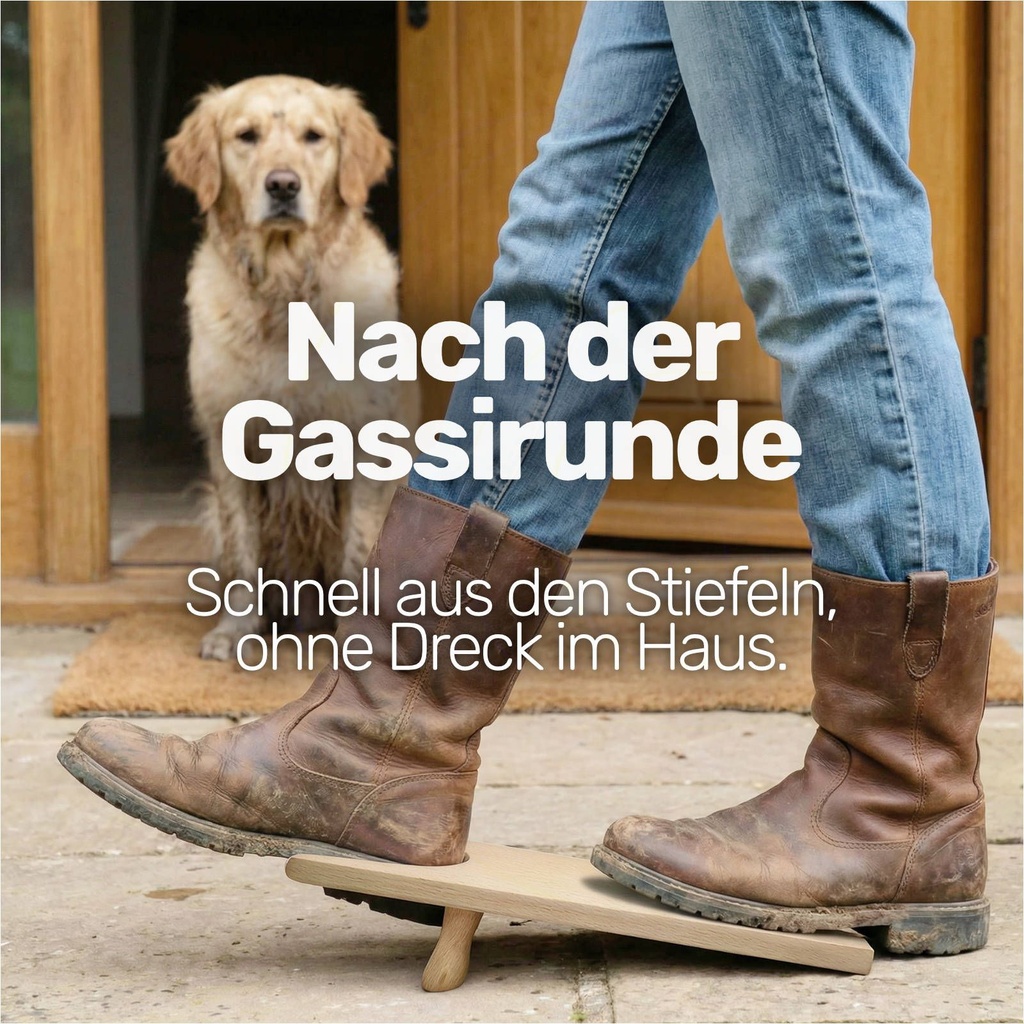 Stiefelknecht aus Holz praktischer Stiefelauszieher Ausziehhilfe – Galeriebild 5, Artikelnummer 1929