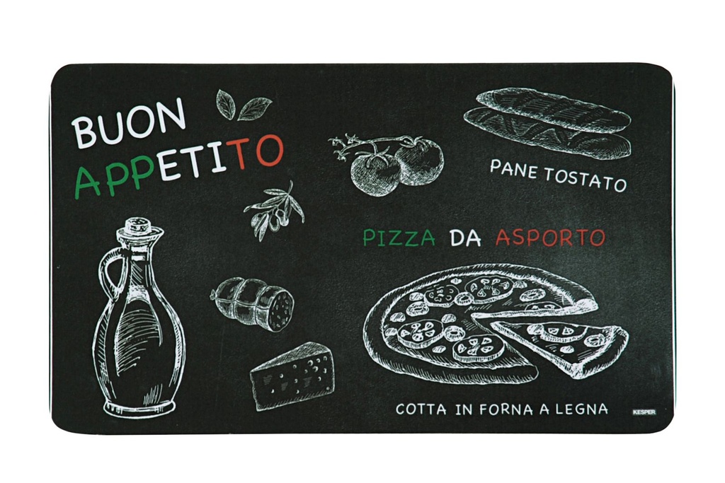 Frühstücksbrettchen Melamin mit Gummifüßen Motiv Ristorante 23x14 cm – Galeriebild 6, Artikelnummer 18237