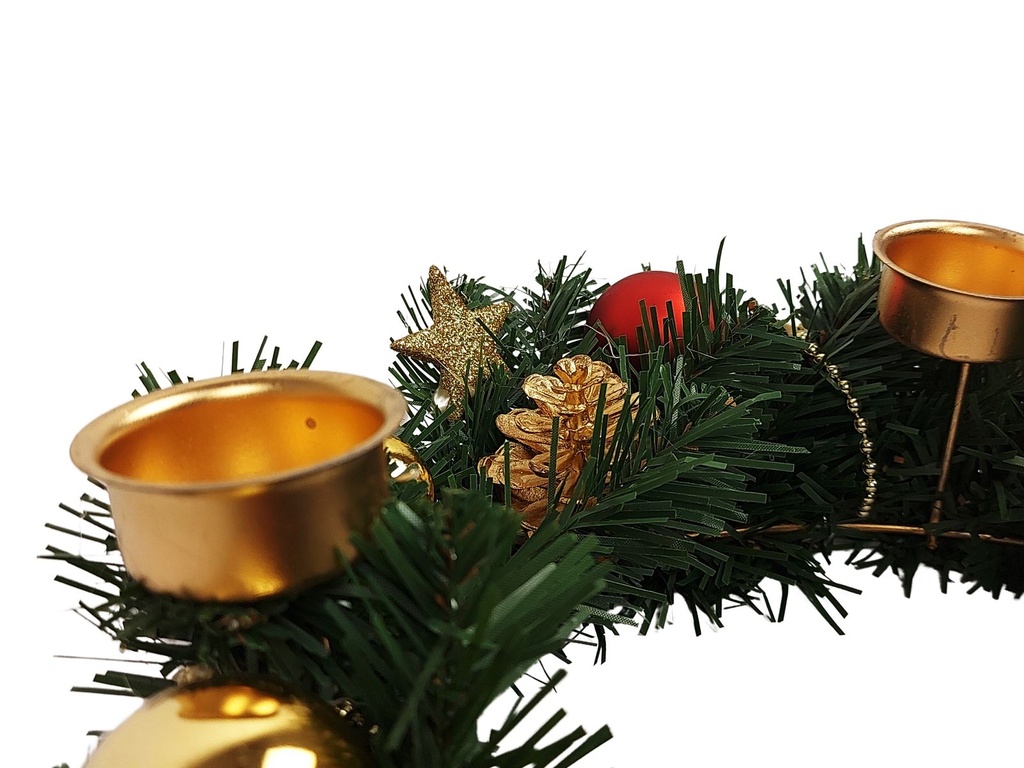 Adventskranz Ø35cm mit Kerzenhalter – Galeriebild 3, Artikelnummer 15999