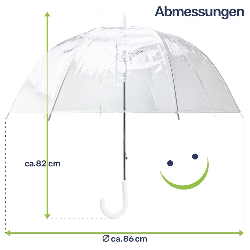 Stockschirm Regenschirm Regen- und Wetterschutz in transparent – Galeriebild 6, Artikelnummer 17312