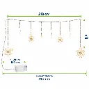 Schneeflocken Lichterkette 60 LED warmweiß 210 x 68 cm – Galeriebild 1, Artikelnummer 15974