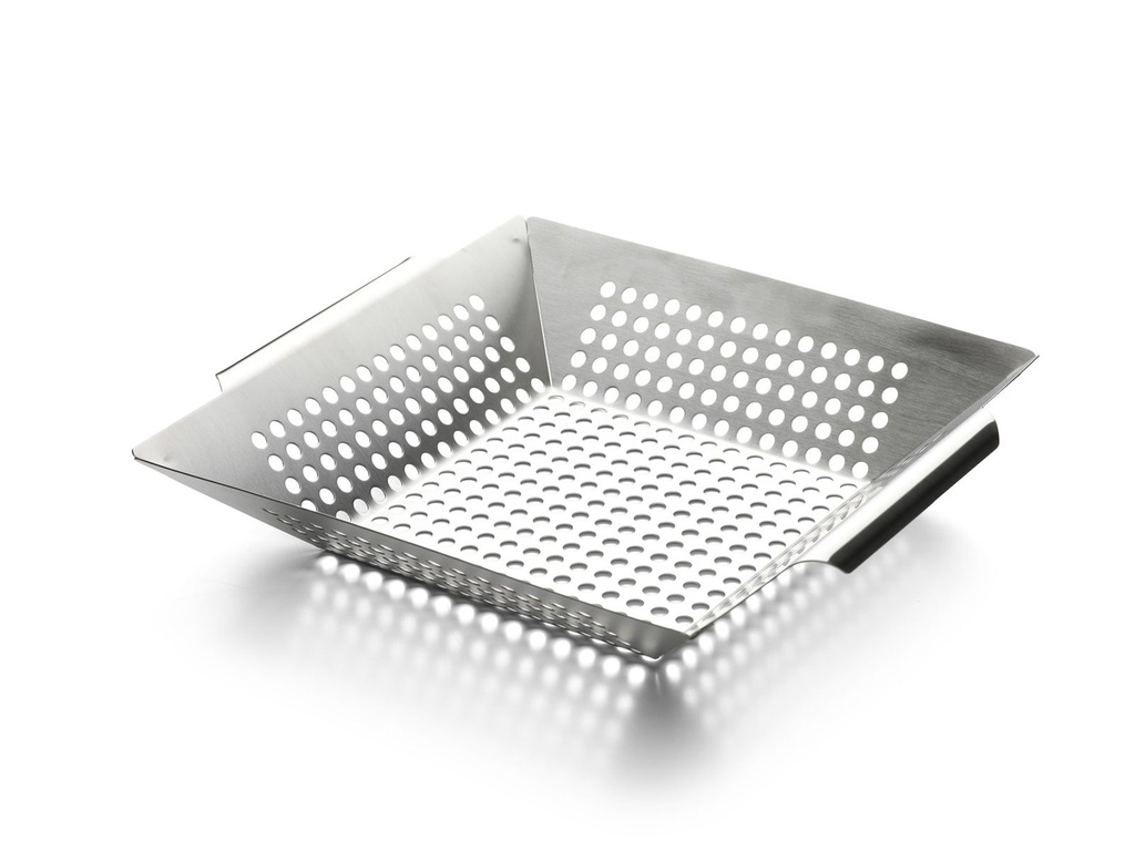 Grillkorb Gemüsekorb 26 x 21,5 x 7 cm Edelstahl – Galeriebild 1, Artikelnummer 15787