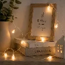 10 LED Lichterkette Weihnachten Beleuchtung Kette mit Perlen Warmweiß – Galeriebild 1, Artikelnummer 8511