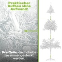 Weißer Weihnachtsbaum 180 cm künstlicher Tannenbaum 600 Zweigen – Galeriebild 10, Artikelnummer 3304