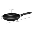 Aluminium Pfanne Bratpfanne Grillpfanne mit Antihaftbeschichtung 24cm – Galeriebild 3, Artikelnummer 3582