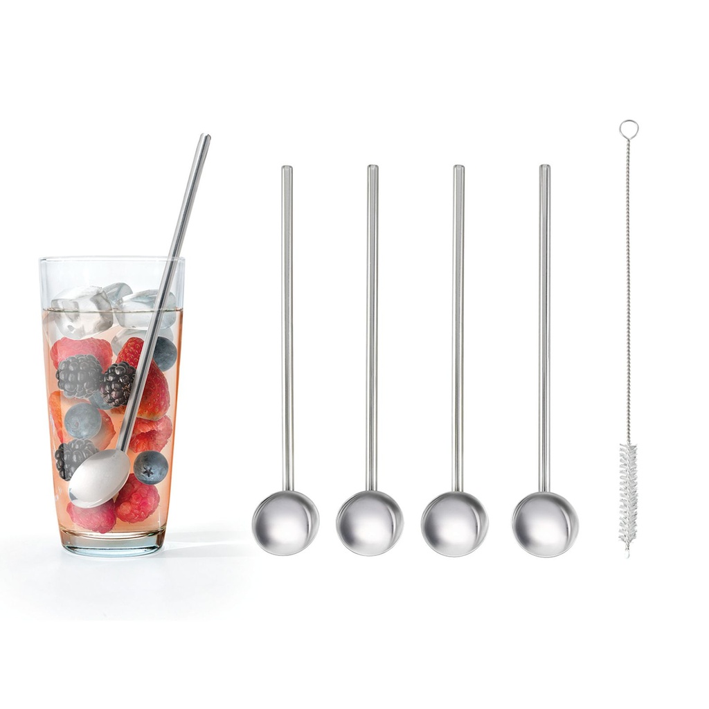 4er Set Edelstahl Cocktaillöffel Langstiellöffel Cocktail Löffel – Galeriebild 1, Artikelnummer 16353