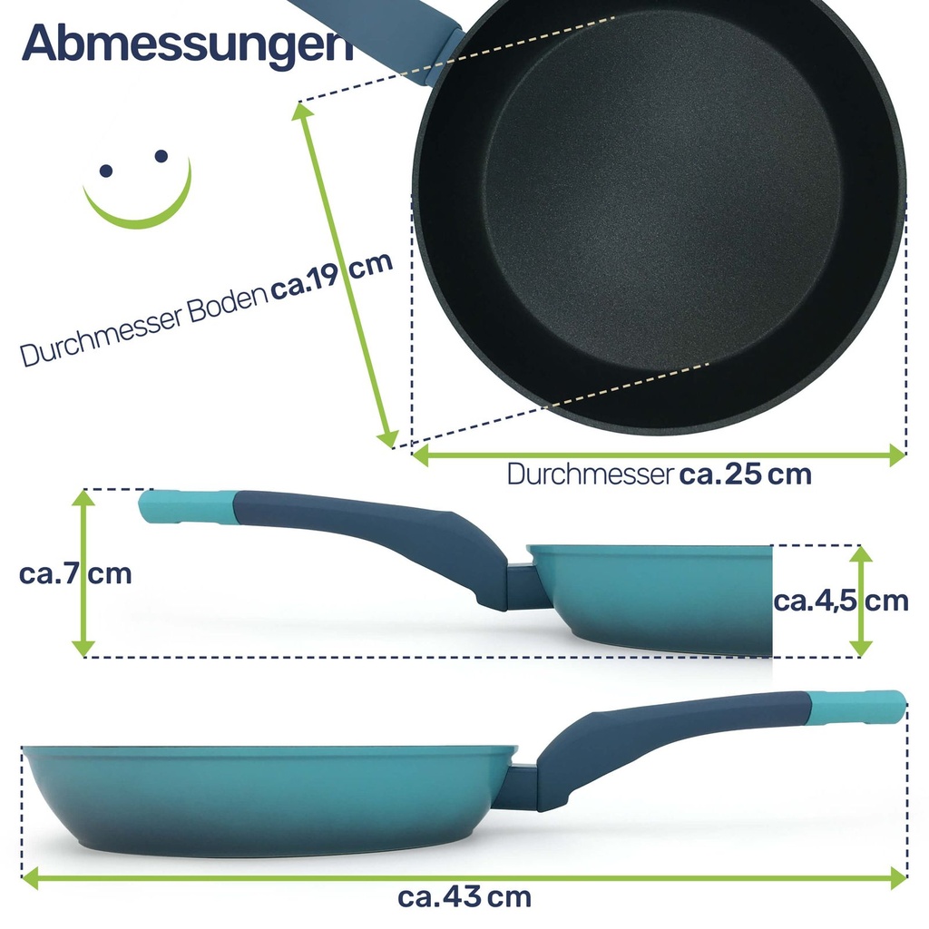 24 cm Aluminium Pfanne mit Antihaftbeschichtung & Soft Touch Griff – Galeriebild 9, Artikelnummer 17196