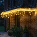 400 LED Lichtervorhang Eisregen Außen