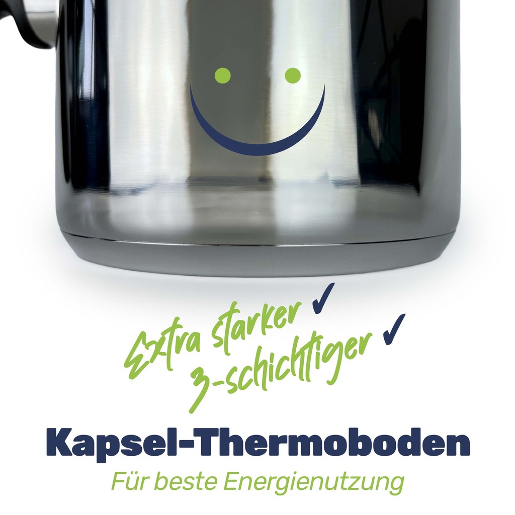 EDELSTAHL Milchkochtopf Kochtopf Milchtopf Topf Kuvertüre SYLT 1,5L – Galeriebild 6, Artikelnummer 2628