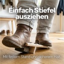 Stiefelknecht aus Buchenholz mit Gummitrittfläche und Ferseneinsatz – Galeriebild 4, Artikelnummer 1932