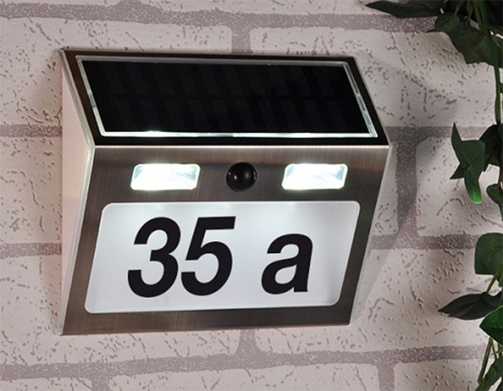 LED Solar Hausnummer Nummer mit Bewegungsmelder Bewegungssensor – Galeriebild 4, Artikelnummer 9531
