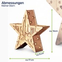 Zwei LED Holzsterne 16 LED Weihnachtsstern Deko – Galeriebild 6, Artikelnummer 13722