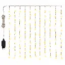 LED Lichtervorhang 120 LEDs warmweiß 2 x 1 m IP44 – Galeriebild 1, Artikelnummer 17555
