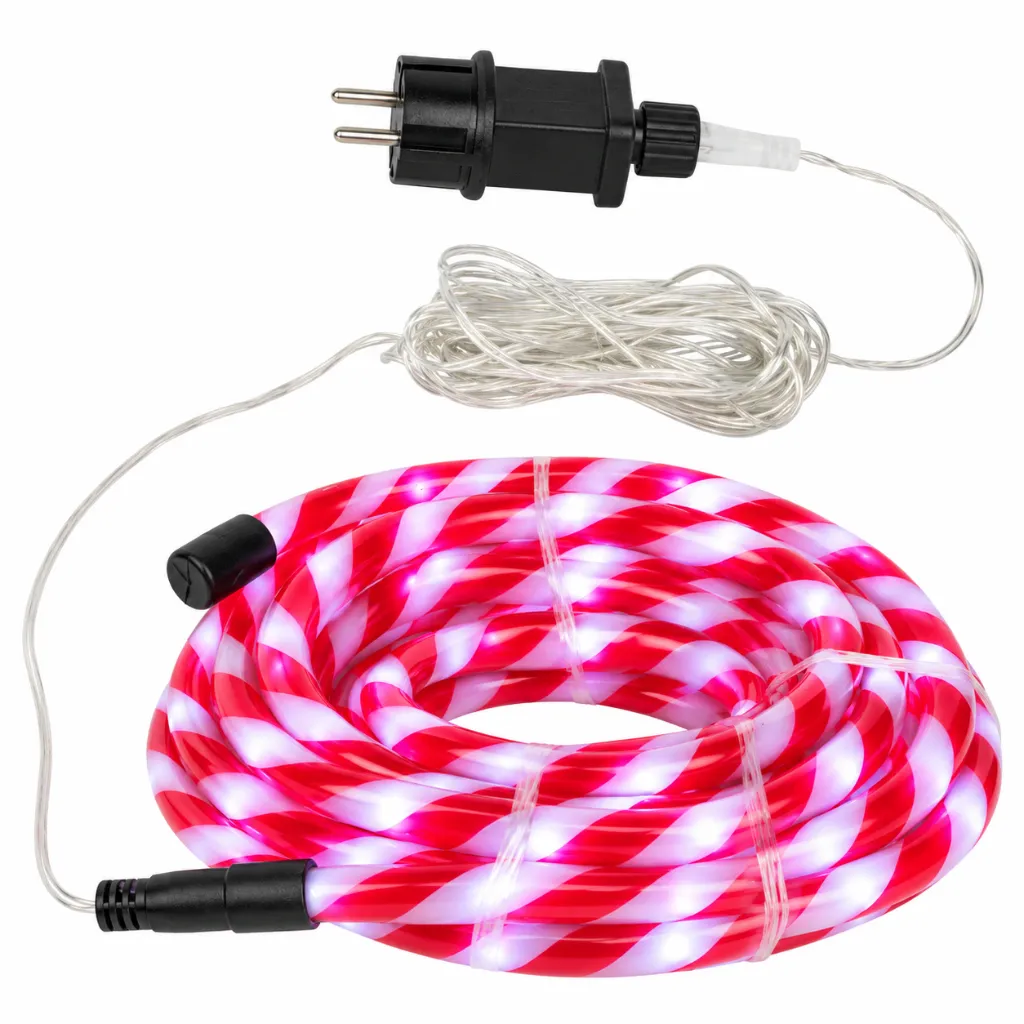 LED Lichterschlauch 6m, flexibel formbar rot / weiss – Galeriebild 1, Artikelnummer 18519