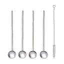 4er Set Edelstahl Cocktaillöffel Langstiellöffel Cocktail Löffel