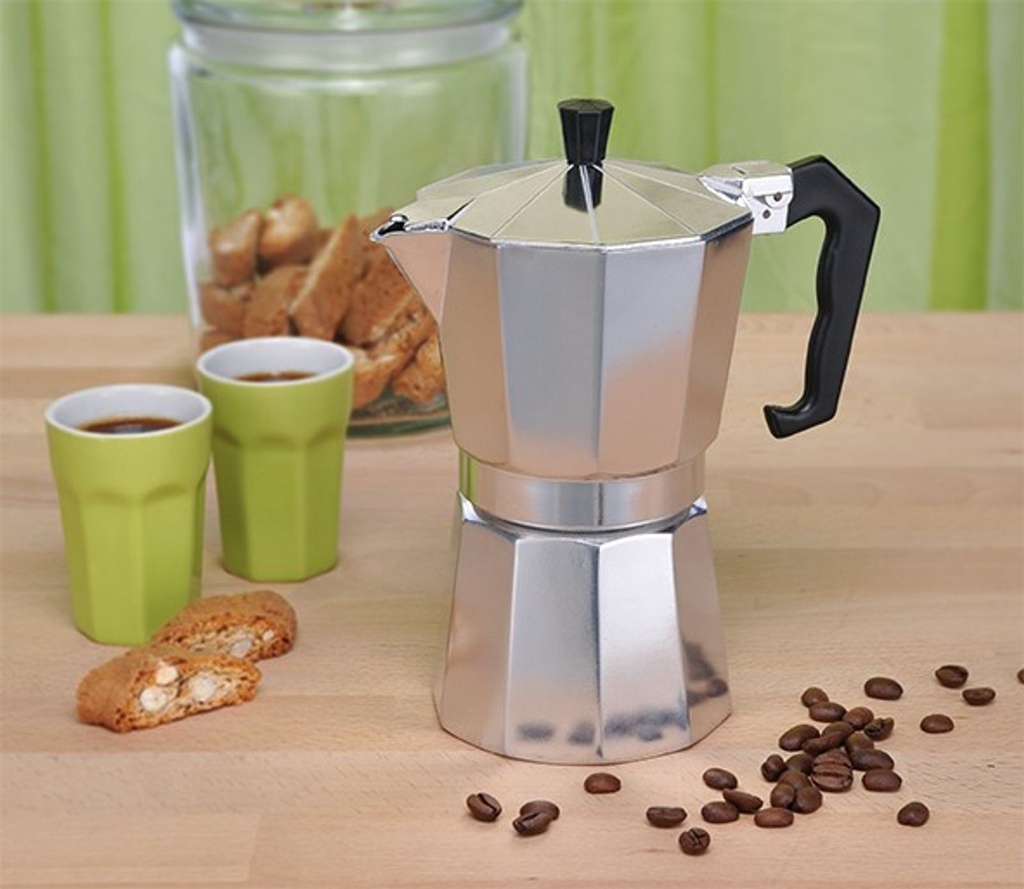 Aluminium Espressokocher 6 Espresso Kaffee Bereiter Espressokanne – Galeriebild 2, Artikelnummer 3211