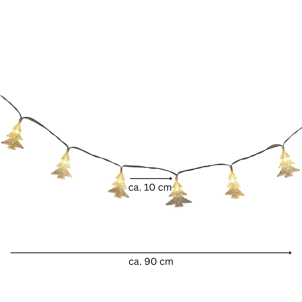 Weihnachtsdeko Set mit LED Baum, Lichterkette & Wichtel auf Holzstern – Galeriebild 7, Artikelnummer 18302