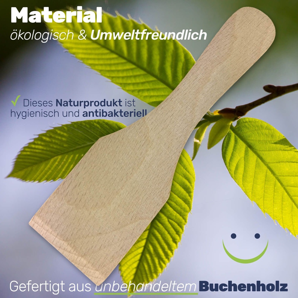 Racletteschieber Raclettespachtel Holzschaber Set Buchenholz 13 cm – Galeriebild 3, Artikelnummer 17209
