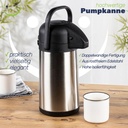 Edelstahl Pumpkanne Airport Thermoskanne 2,2 Liter – Galeriebild 1, Artikelnummer 17278