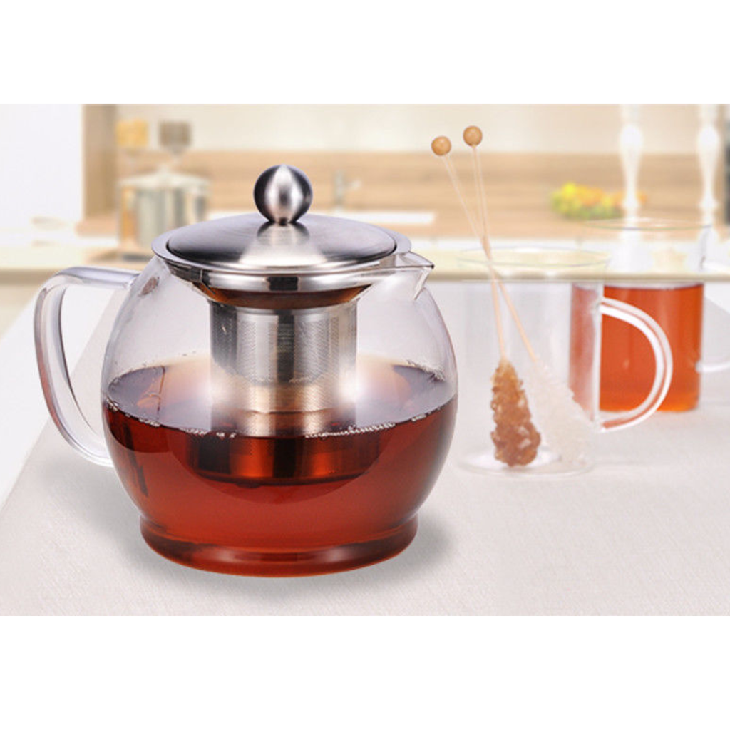 Glas Teekanne mit Filter 1,2L – Galeriebild 1, Artikelnummer 9480