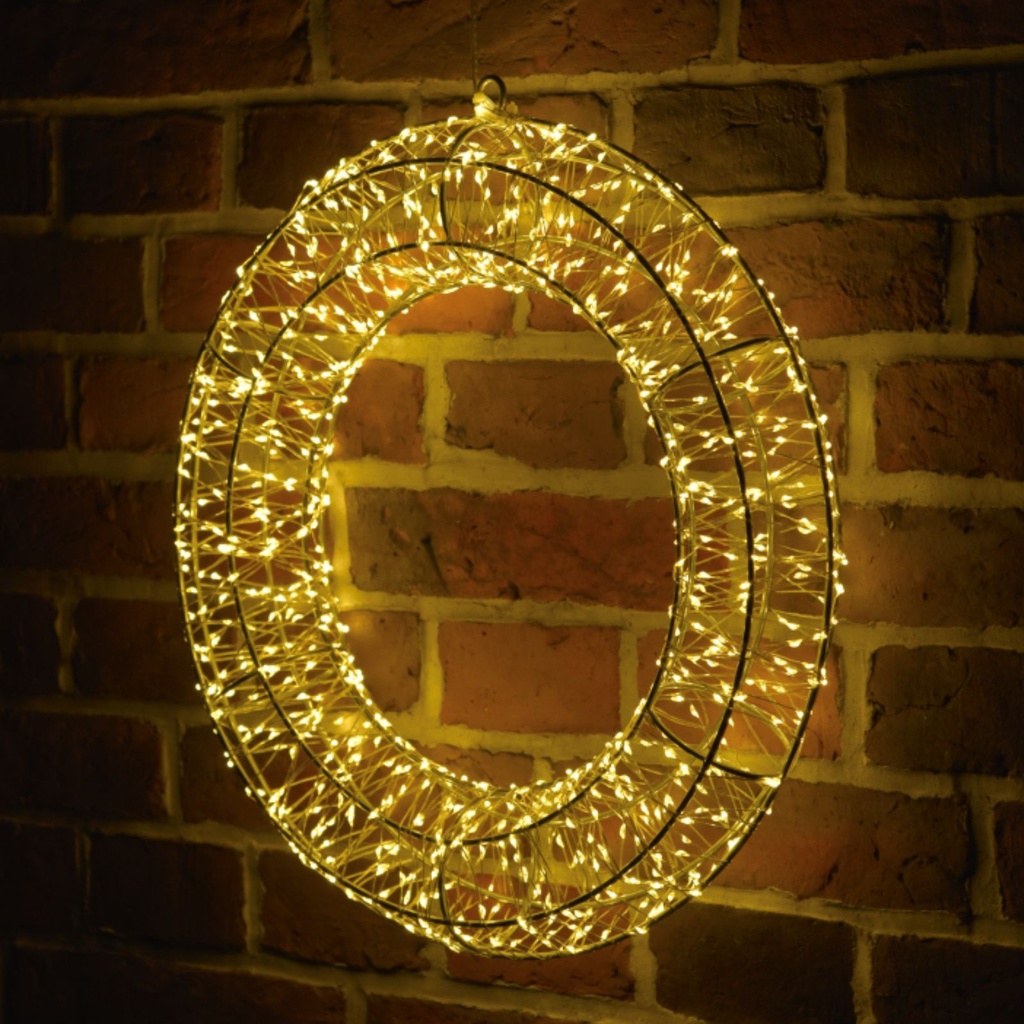 Lichterkranz 38cm mit 900 warmweißen LED und Timer für Innen und Außen – Galeriebild 10, Artikelnummer 18333