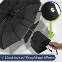 Regenschirm Automatiktaschenschirm windfest 97 cm schwarz mit Hülle – Galeriebild 1, Artikelnummer 2493