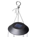 LED Solar Hänge-Windspiel Sternenstaub mit 6 Metallsternen warmweiß – Galeriebild 4, Artikelnummer 18320