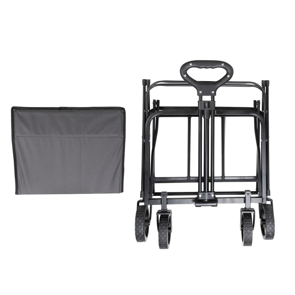 Faltbarer Bollerwagen mit Teleskopgriff, 80 kg Traglast, grau – Galeriebild 5, Artikelnummer 18020