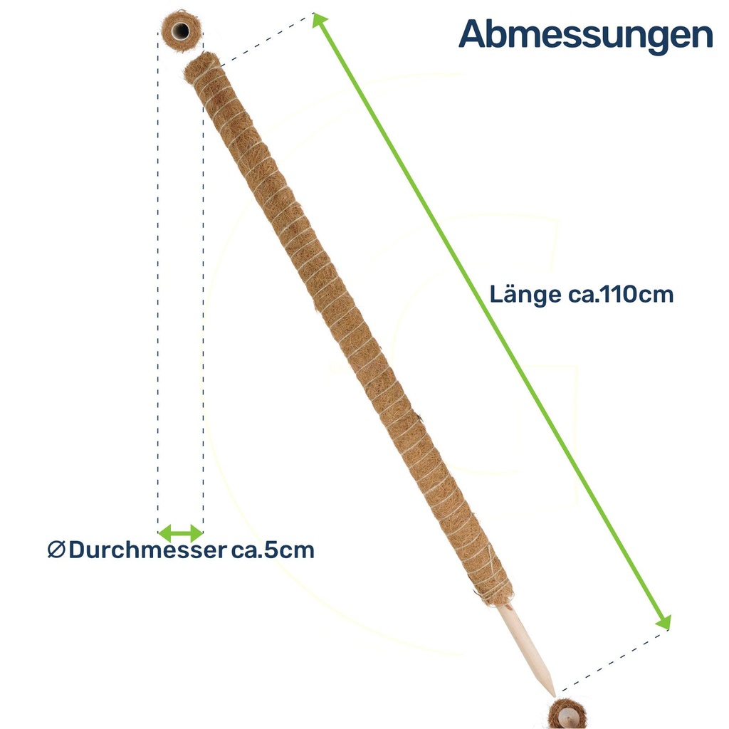 ​Erweiterbare Rankhilfe 110 cm mit Kokosfilz für Zimmerpflanzen​ – Galeriebild 5, Artikelnummer 18117