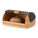 Zeller Brotkasten Brotbox Aufbewahrungsbox Bambus Edelstahl Holz – Galeriebild 2, Artikelnummer 17095