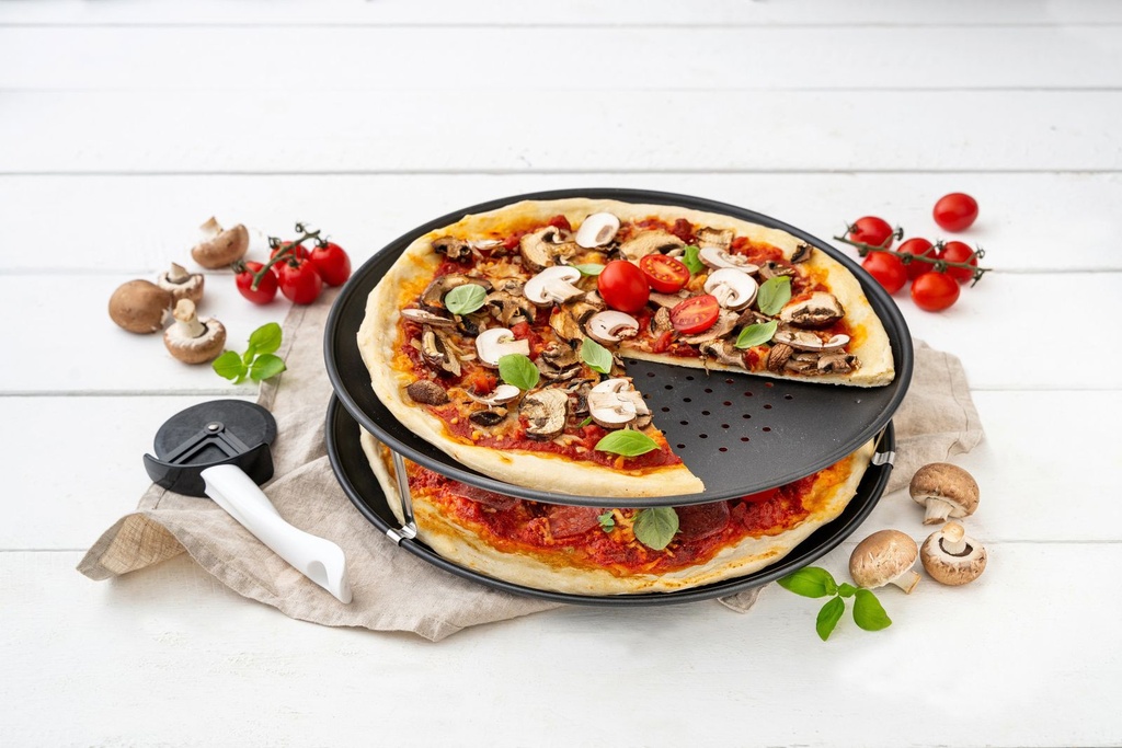 Zenker Pizza Stahlblech Set 6-tlg. Antihaft – Galeriebild 5, Artikelnummer 15543
