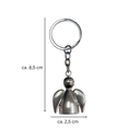 Schlüsselanhänger Engel silber aus Metall gebürstet 8,5 cm – Galeriebild 6, Artikelnummer 18305