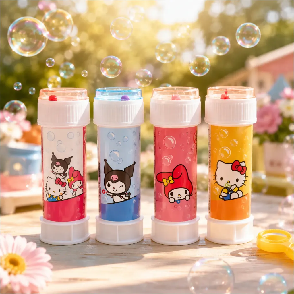 Hello Kitty Seifenblasen 4er Set 60 ml mit 4 Motiven